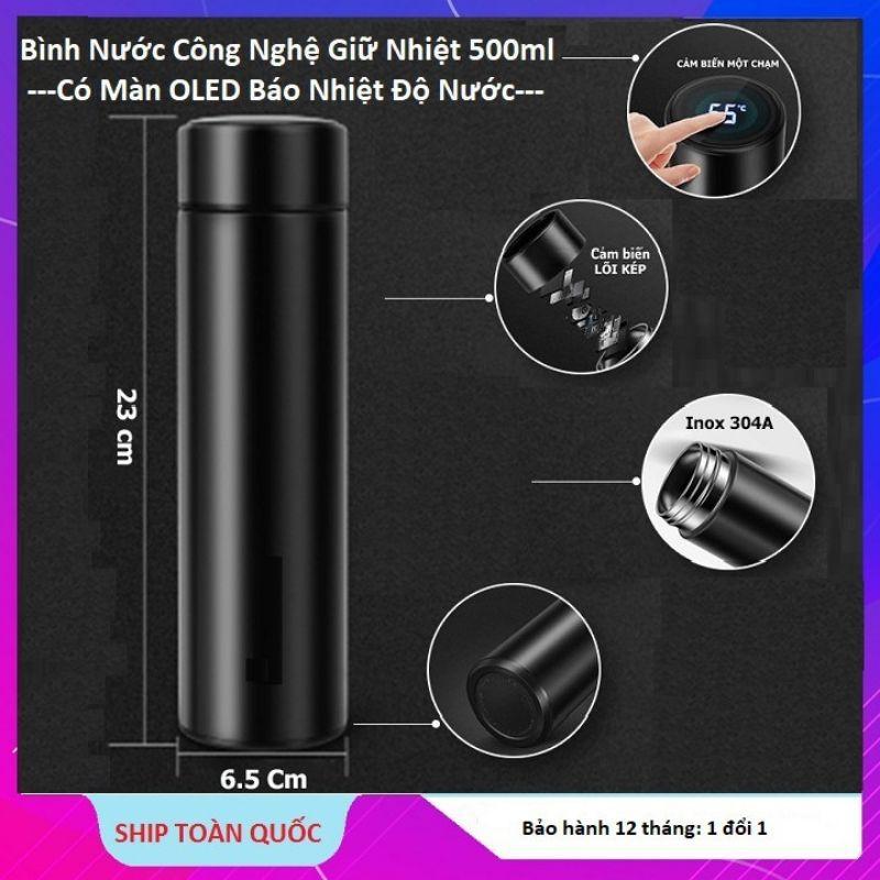 Bình đựng nước Bình giữ nhiệt inox hiển thị led nhiệt độ