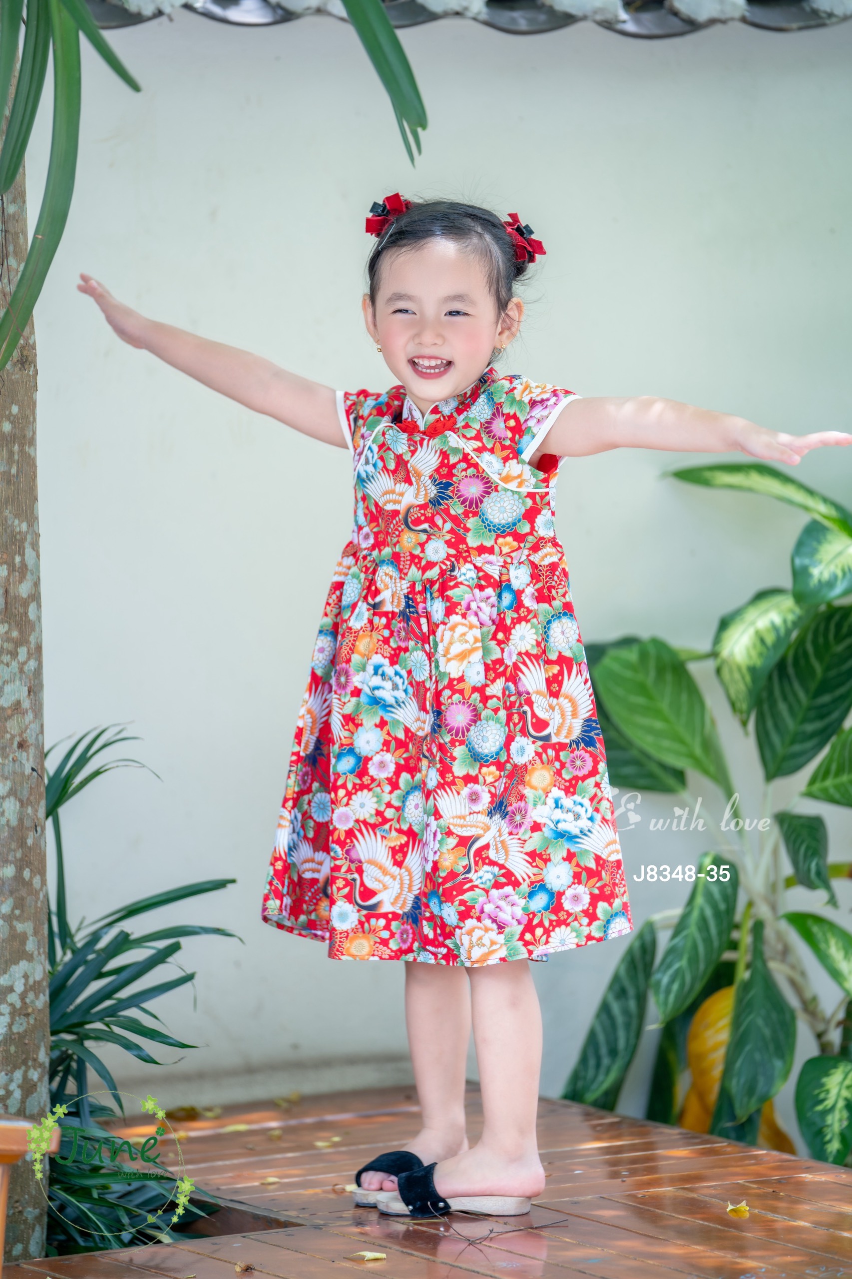 đầm công chúa sườn xám cho bé gái diện lễ tết trung thu size 12-40kg hàng thiết kế cao cấp