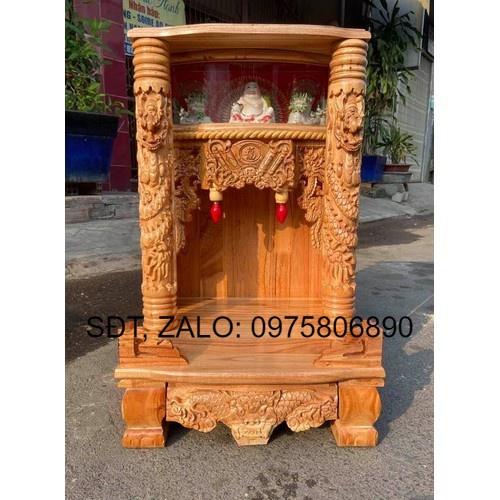 Bàn thờ thần tài ông địa có hộp đèn 42 x 68cm , bàn thờ ông địa gỗ , bàn thờ gỗ hộp đèn