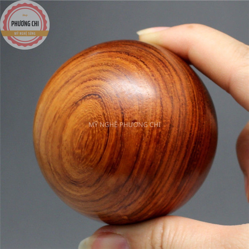 Combo 2 Quả Bi Lăn Tay Mát Xa Gỗ Hương Đỏ Giảm Nhức Mỏi Bàn Tay | Mỹ Nghệ Phương Chi