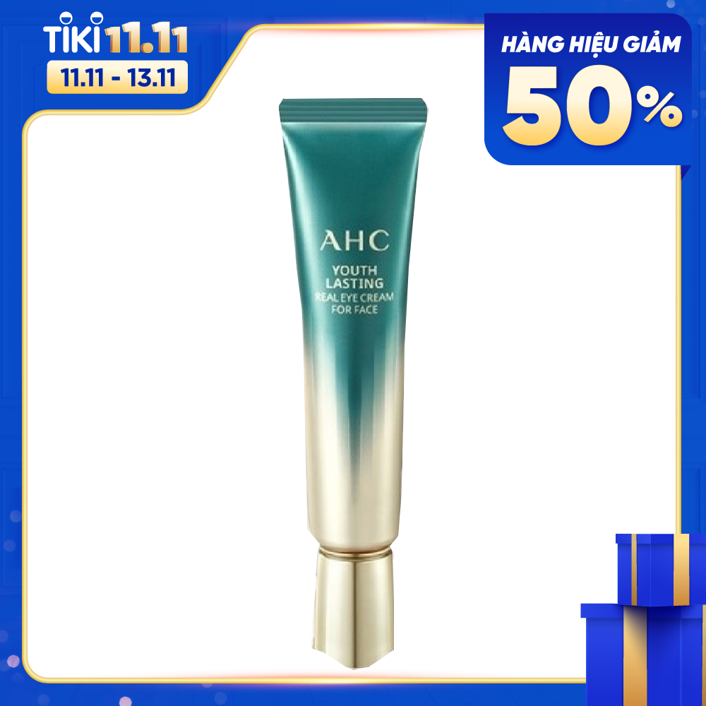 Kem Dưỡng Vùng Mắt AHC Ageless Real Eye Cream For Face mẫu mới 2021(30ml) Tặng kèm kẻ mắt nước