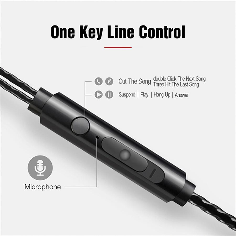 Tai Nghe Nhét Tai Jack 3.5Mm Chống Ồn Bass Trầm Có Micro Chuyên Dụng Cho Android IOS