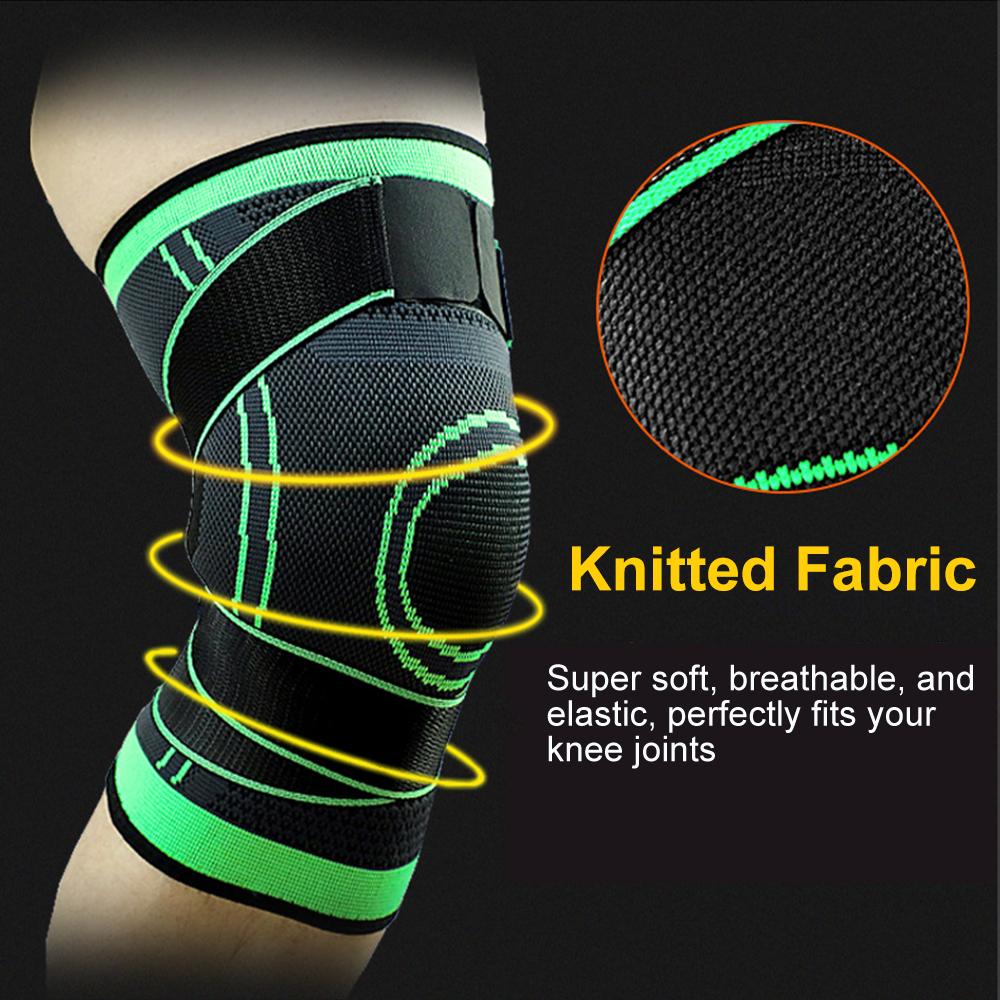 1pc Sports Knee Pad Breathable Adjustable Knee Support Brace Kneecap Protector for Running Cycling Basketball Volleyball Workout