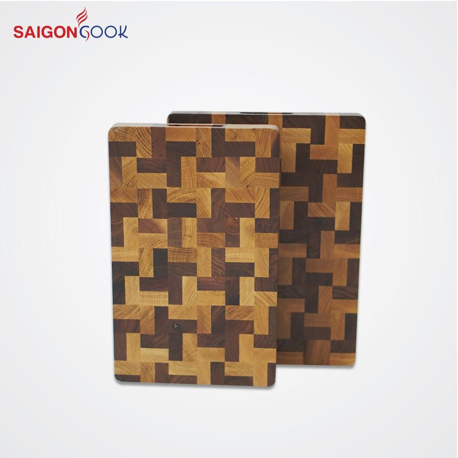 Thớt gỗ cao cấp Saigoncook từ gỗ sồi óc chó ( Đủ zize)