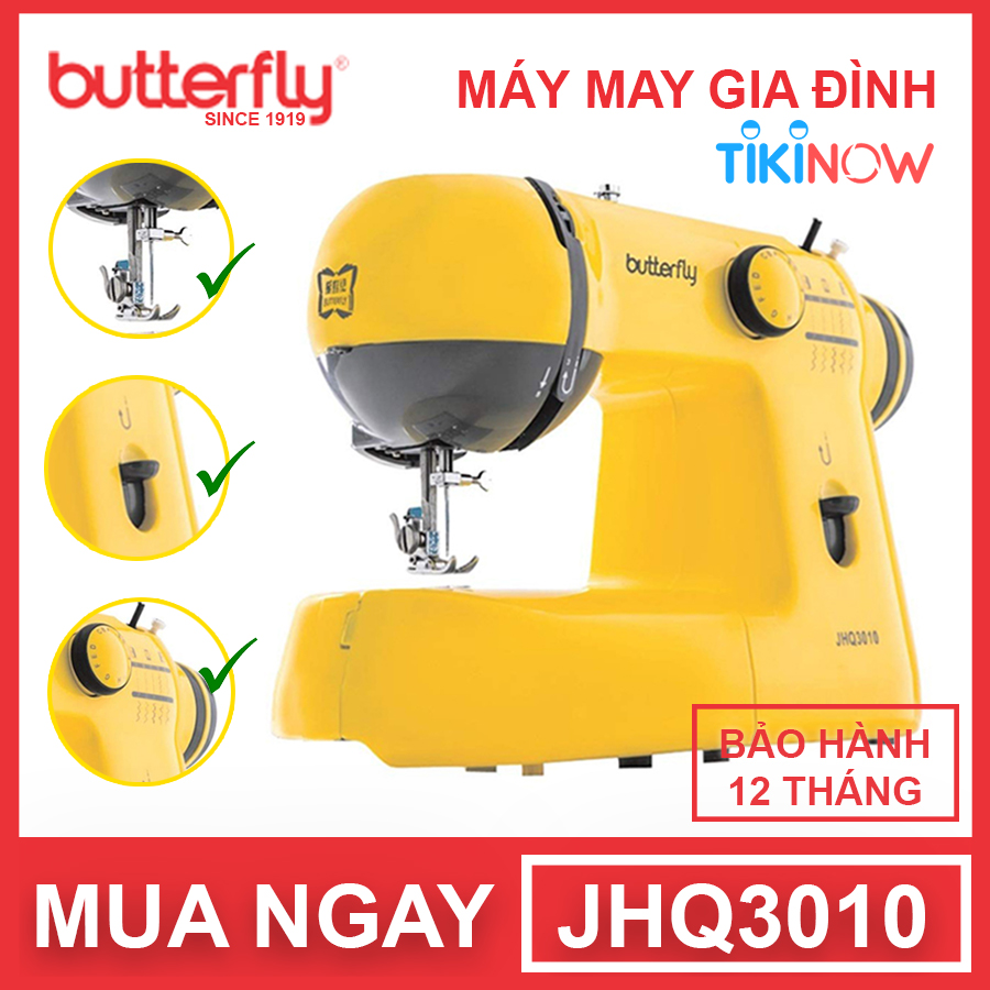 Máy May Gia Đình Cơ Bản Butterfly JHQ3010 - Hàng Chính Hãng