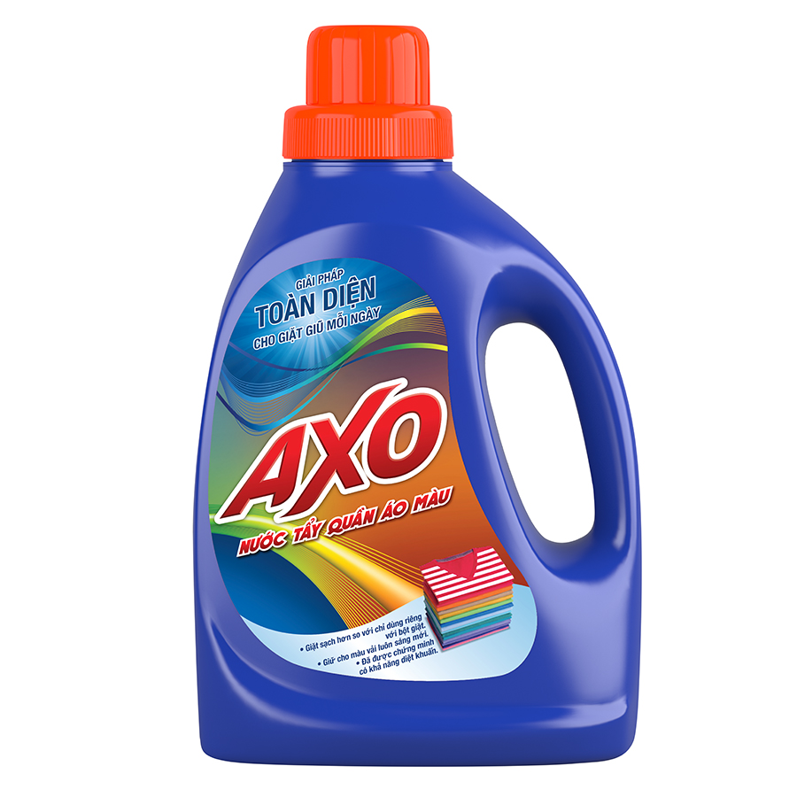 Nước Tẩy Quần Áo Màu Axo Xanh Dương Hương Tươi Mát Chai 800ml