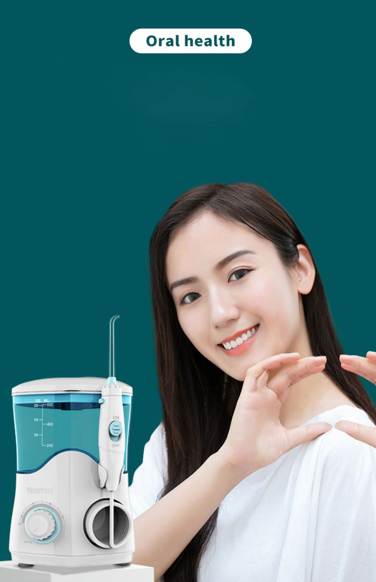 Máy Tăm Nước Nicefeel Oral Irrigator FC162 - Hàng chính hãng