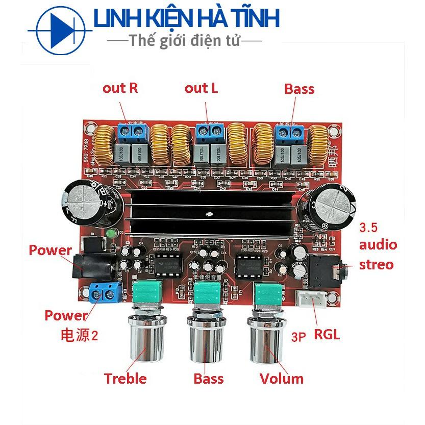 TPA3116D2 Mạch khuếch đại công suất 2.1 chíp kép TPA3116D2  TPA3116 3116 12V-24V  2 * 50W + 100W