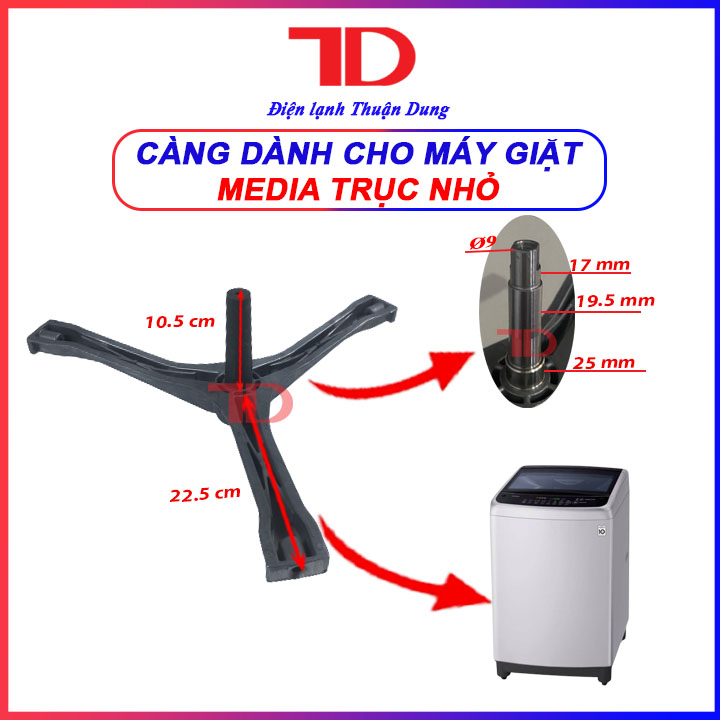 Càng dành cho máy giặt Media trục nhỏ 7KG - Điện Lạnh Thuận Dung