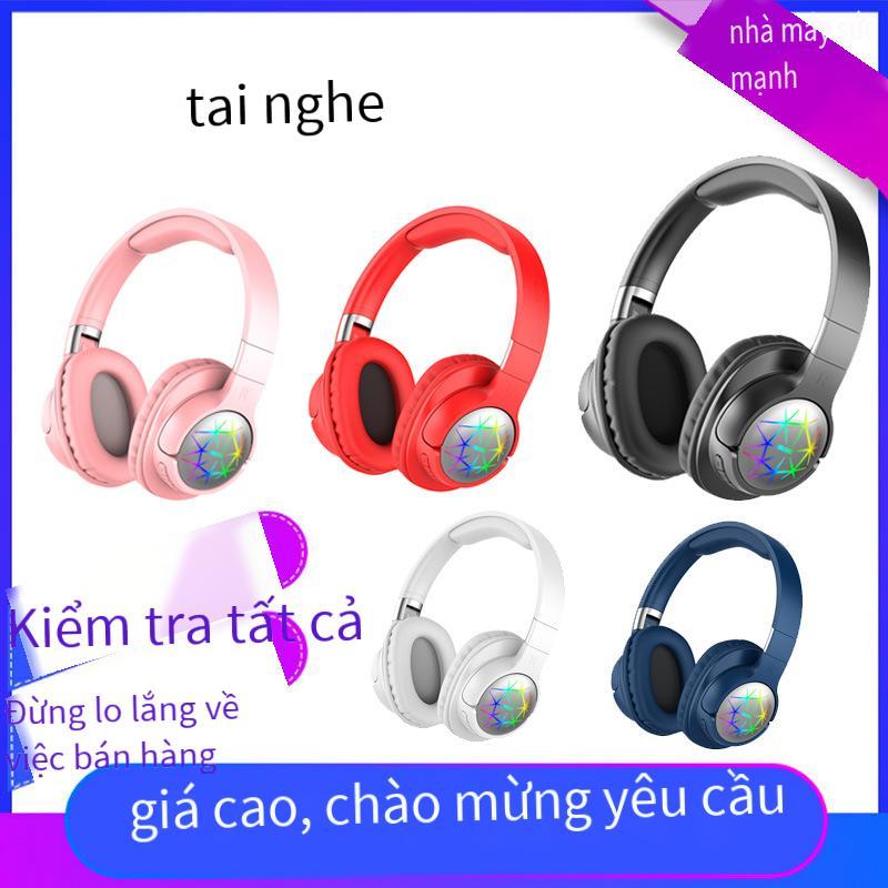 Phong cách mới nhất bùng nổ bass nặng thể thao thể thao điện tử trò chơi âm nhạc phát sáng thẻ không dây tai nghe Tai nghe Bluetooth