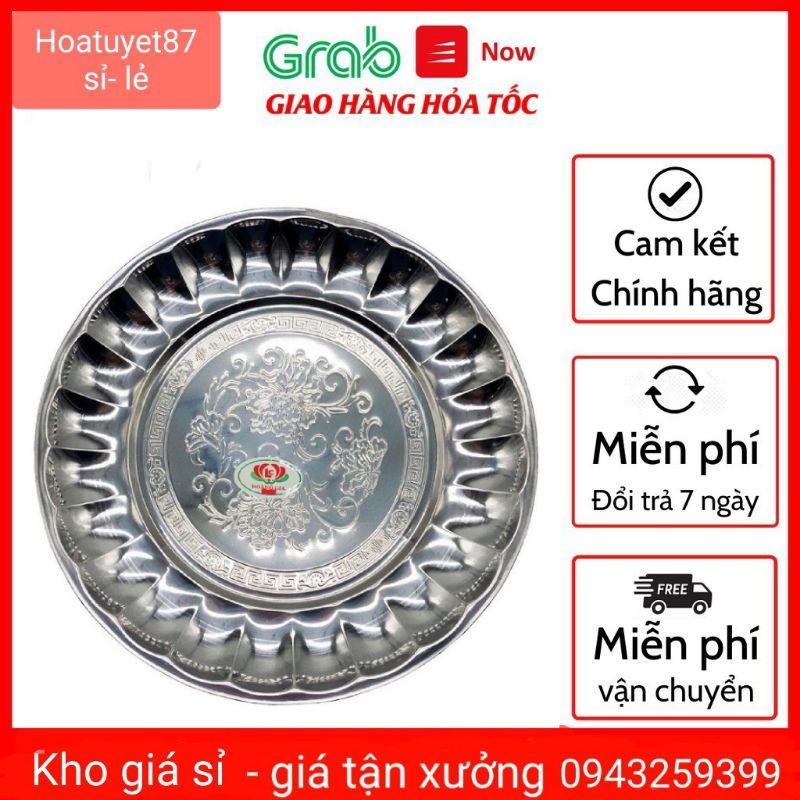 khay tròn inox, mâm tròn inox đủ size 20, 22,24,26,28,30,32,34,36,38,40