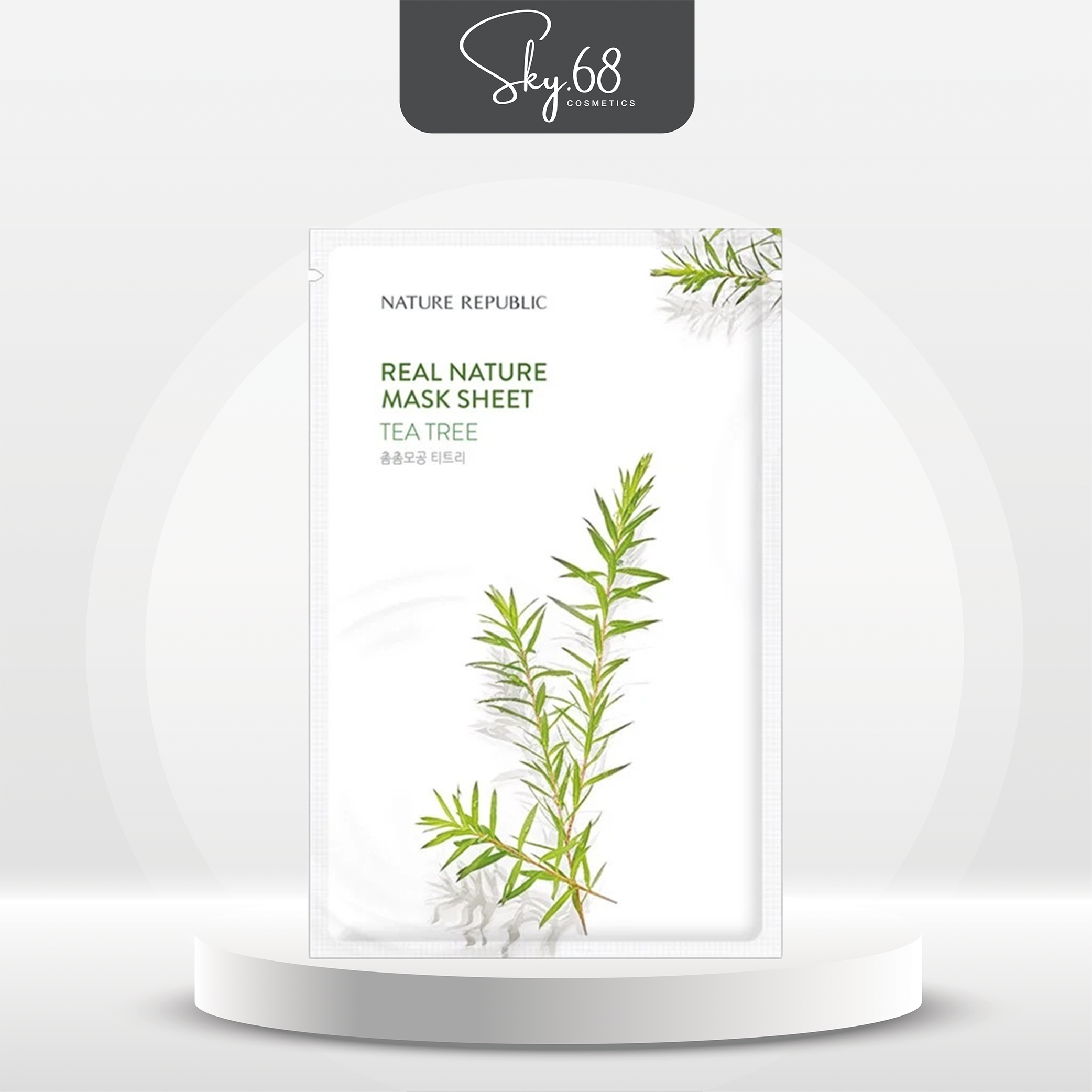 Mặt Nạ Giấy Cấp Ẩm, Ngừa Mụn, Se Khít Lỗ Chân Lông Nature Republic Real Nature Mask Sheet 23ml - Tea tree