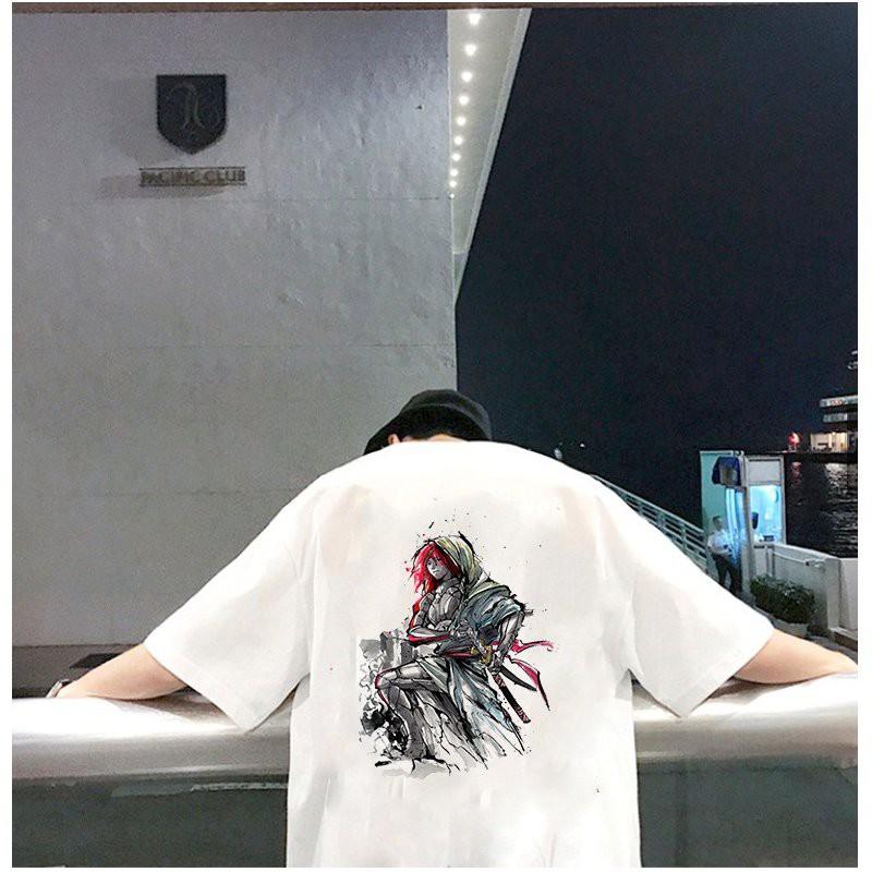 Áo thun unisex độc lạ Samurai form rộng vải dày mịn 2019T1847