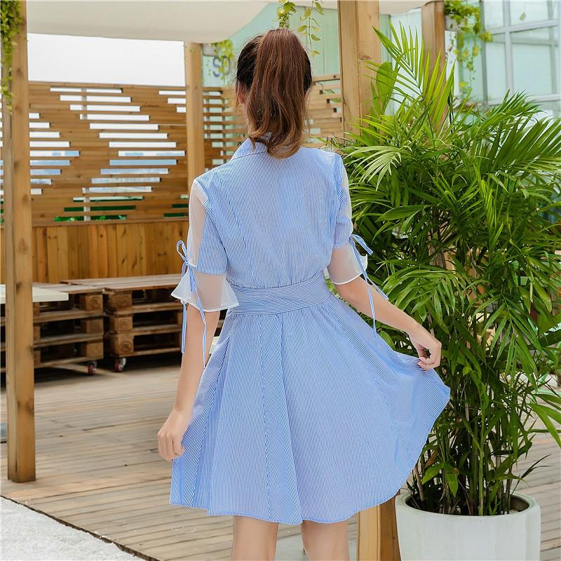 Áo đôi Áo cặp FREESHIP Set áo váy đôi chụp cưới đi biển màu xanh - AV14