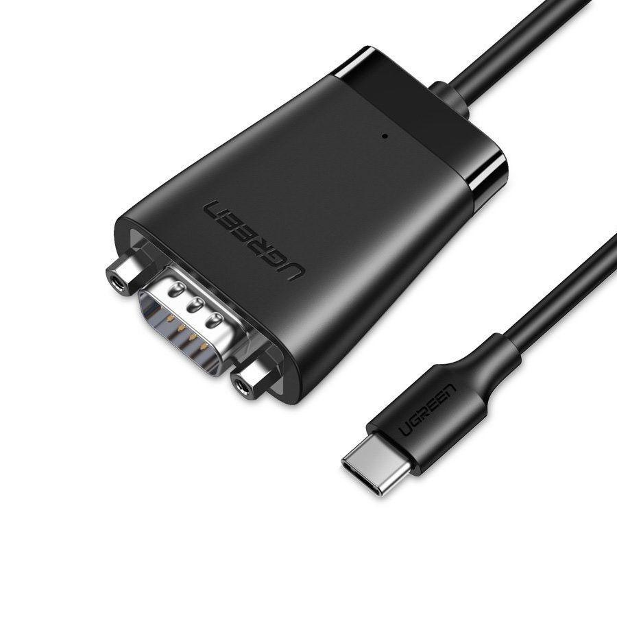 Ugreen UG70612CM253TK 1.5M cáp chuyển Usb C 2.0 ra Db9 rs232 cổng com 9 chân màu đen - HÀNG CHÍNH HÃNG