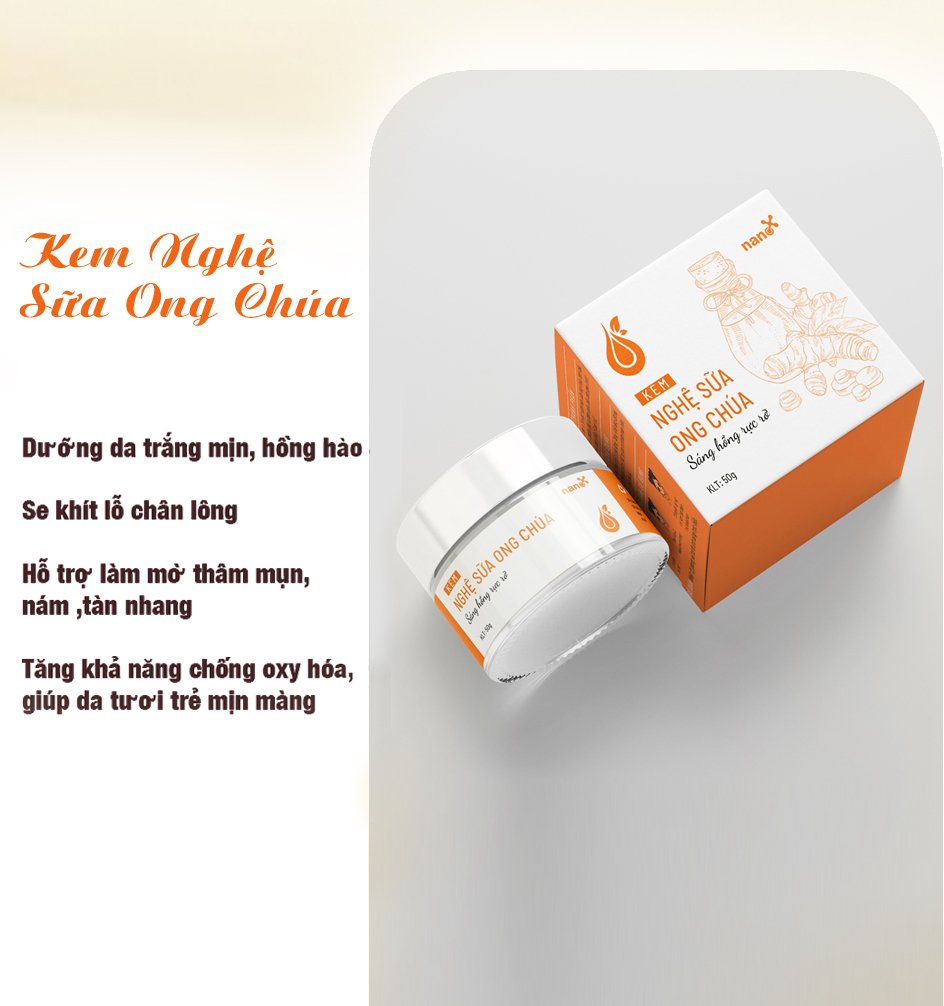 Kem nghệ sữa ong chúa Cỏ Lành 50g