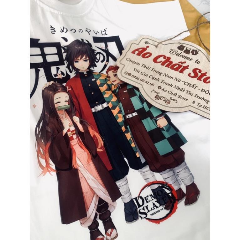 Áo thun Bộ 3 Tanjirou x Giyuu x Nezuko Siêu Đẹp | Áo Lưỡi Gươm Diệt Quỷ Kimetsu no Yaiba Độc KY15