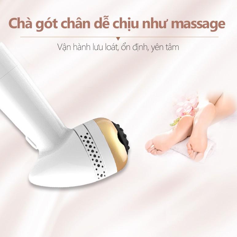 Máy chà máy tẩy da chết chân vết chai da khô toàn tự động kèm chức năng hút bụi da chết