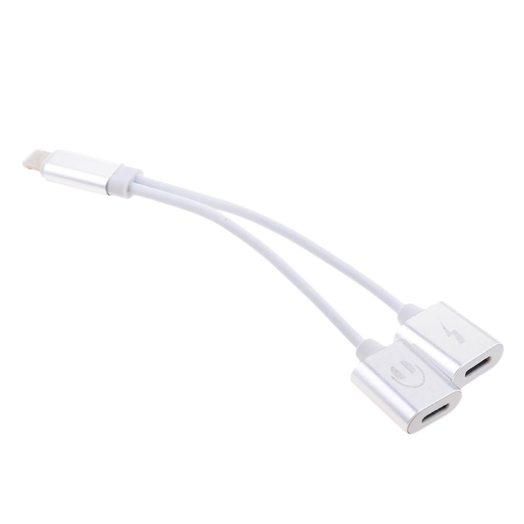 3 Pieces 2 in 1 Headphones Jack Charger & Audio Splitter Adapter for