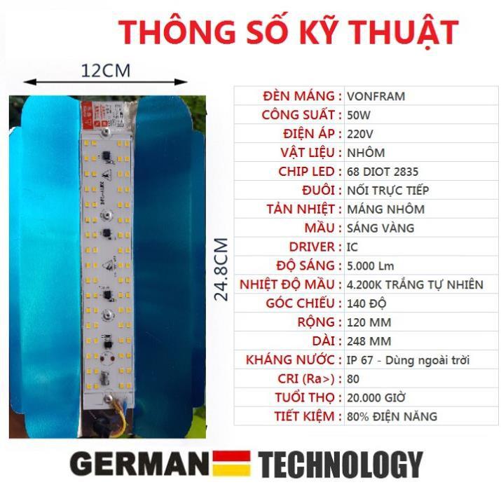 Bóng LED máng 12v-16w, 220v- 40w, 50w, 60w sáng vàng hoặc trắng