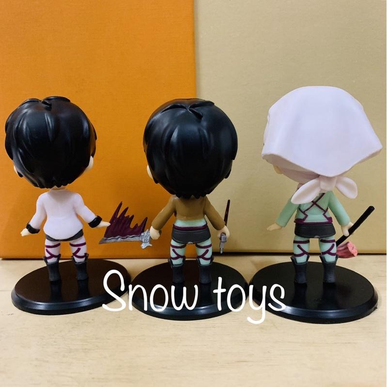 Mô hình Attack On Titan - AOT - Đại chiến Titan - Eren Yeager & Levi Ackerman - Cao khoảng 10cm - Bán lẻ