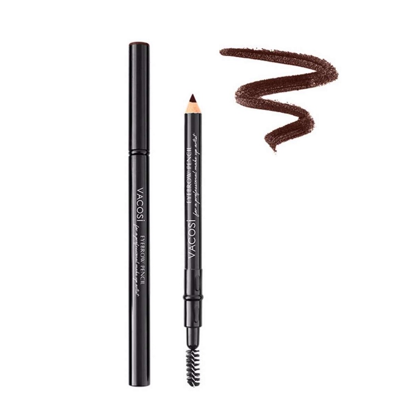 Chì mày chuốt 2 đầu Vacosi Eyebrow Pencil #82 Gray Brown