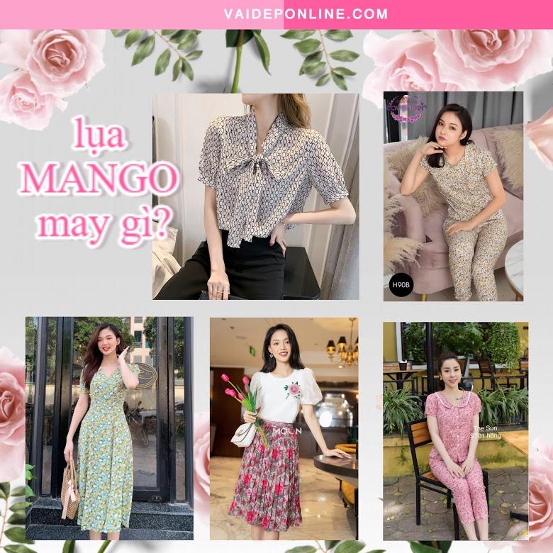 Vải lụa Mango hoạ tiết sọc nâu MG1735