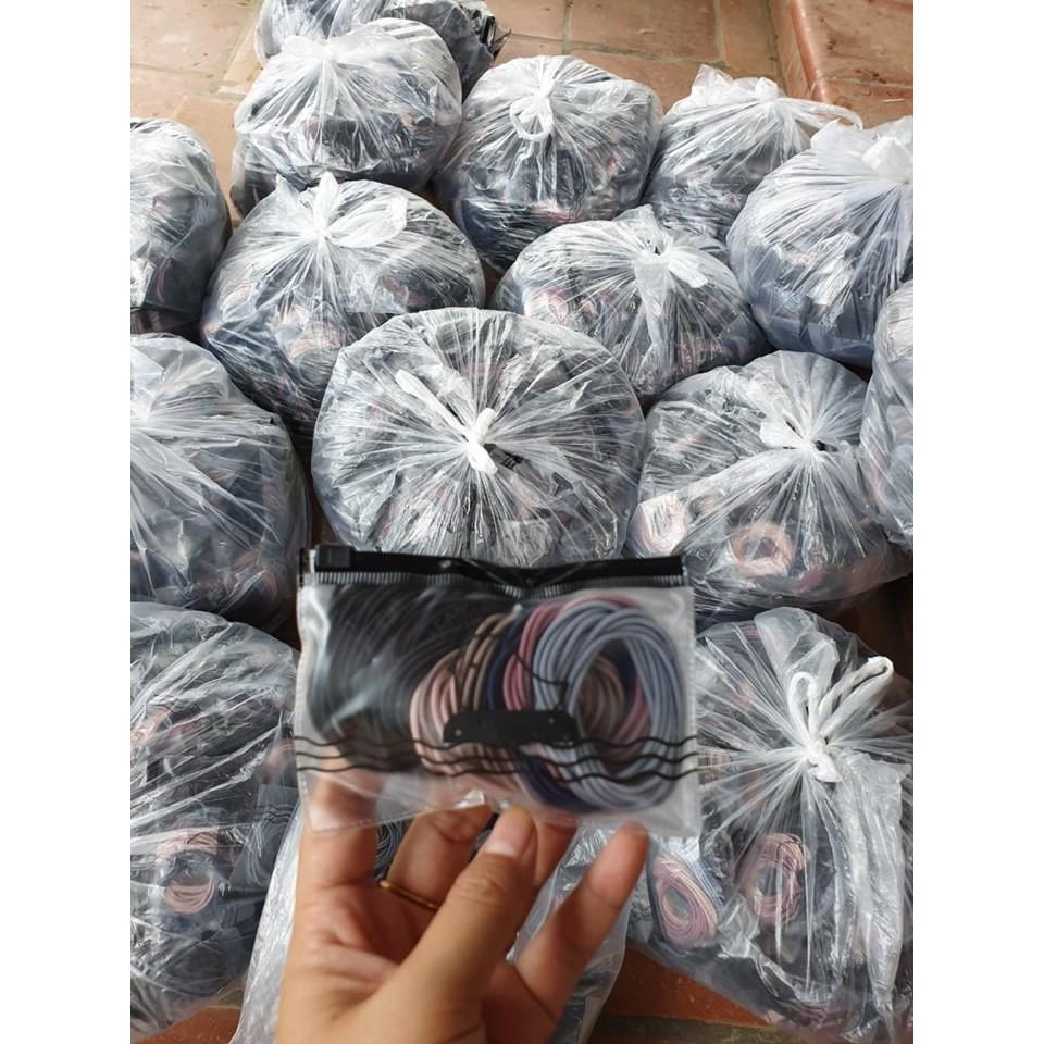 Set 100 Dây Buộc Tóc Hàn Quốc Có Túi Zip KICHIBA DBT01 Xinh Đẹp