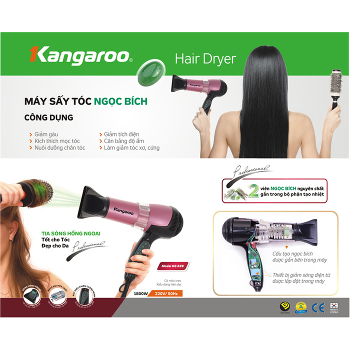 Máy sấy tóc kangaroo kg628