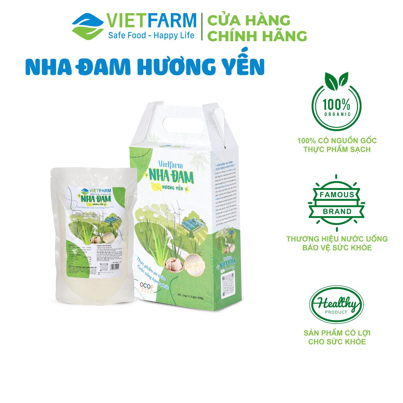 Nha đam hương yến Vietfarm hộp 1kg