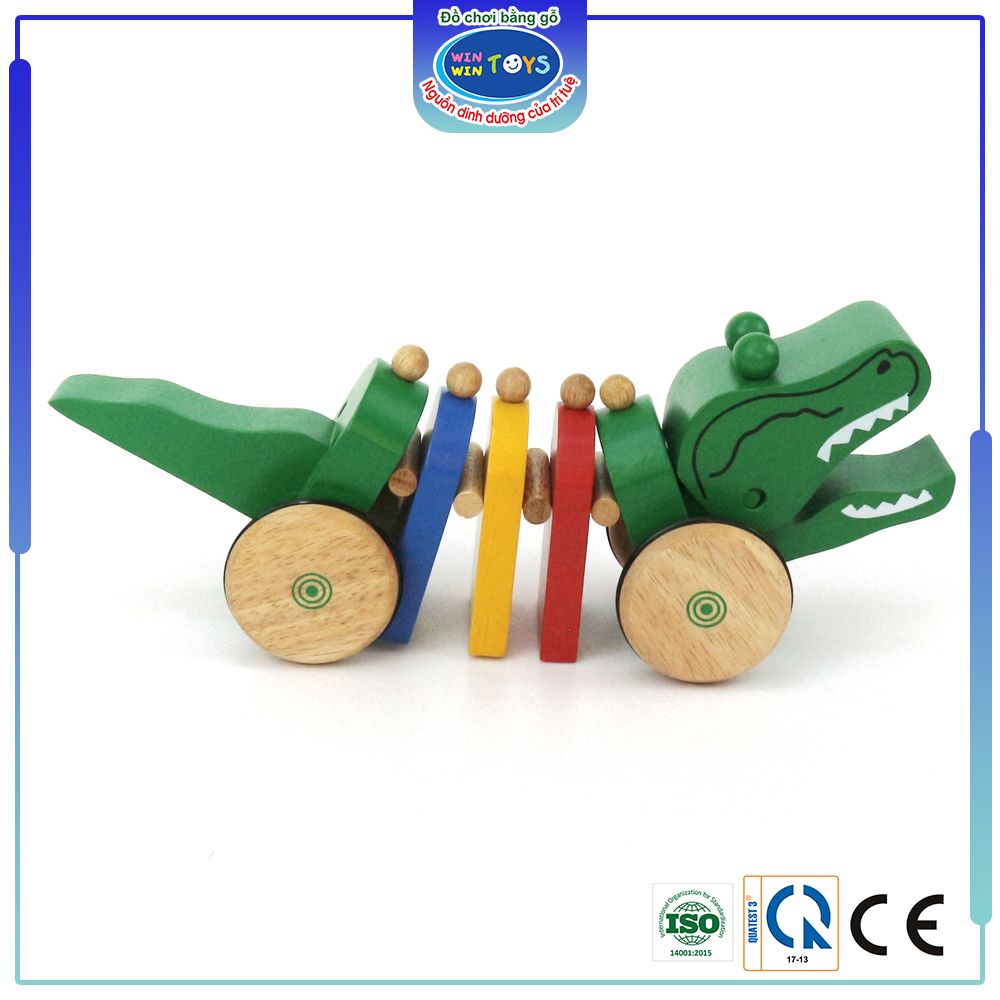 Đồ chơi gỗ hình con Cá sấu | Winwintoys 66252| Giúp trẻ phát triển sức khỏe, năng động | Đạt tiêu chuẩn CE và CR