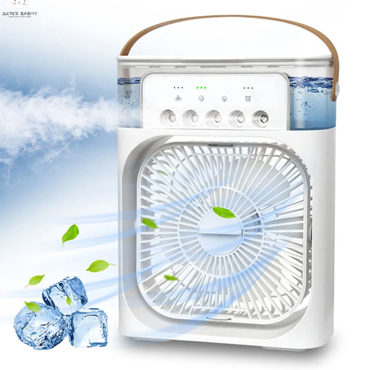 QUẠT ĐIỀU HÒA PHUN SƯƠNG HƠI NƯỚC LÀM MÁT HƠI LẠNH KHÔNG KHÍ THÔNG MINH MẪU MỚI HÀNG CAO CẤP