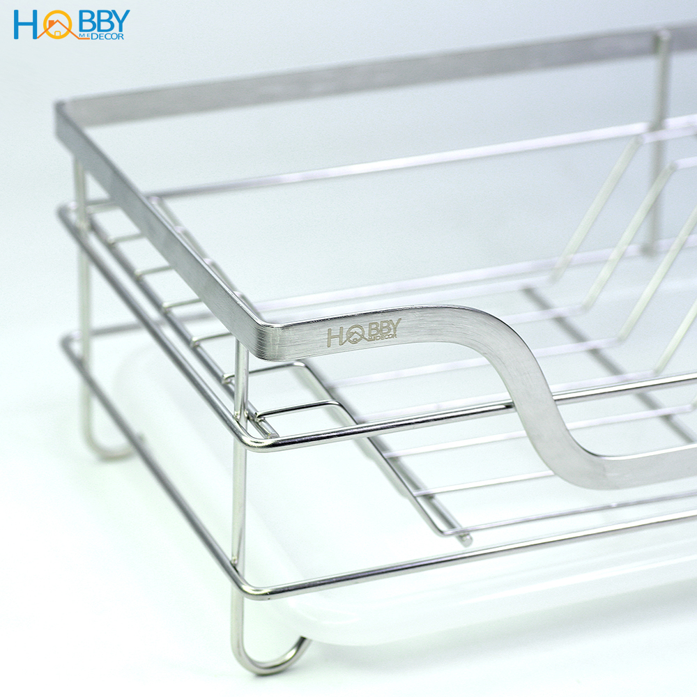 Kệ đựng đĩa dán tường nhà bếp Hobby Home Decor KD2 loại inox 304 kèm keo dán siêu dính và không rỉ sét