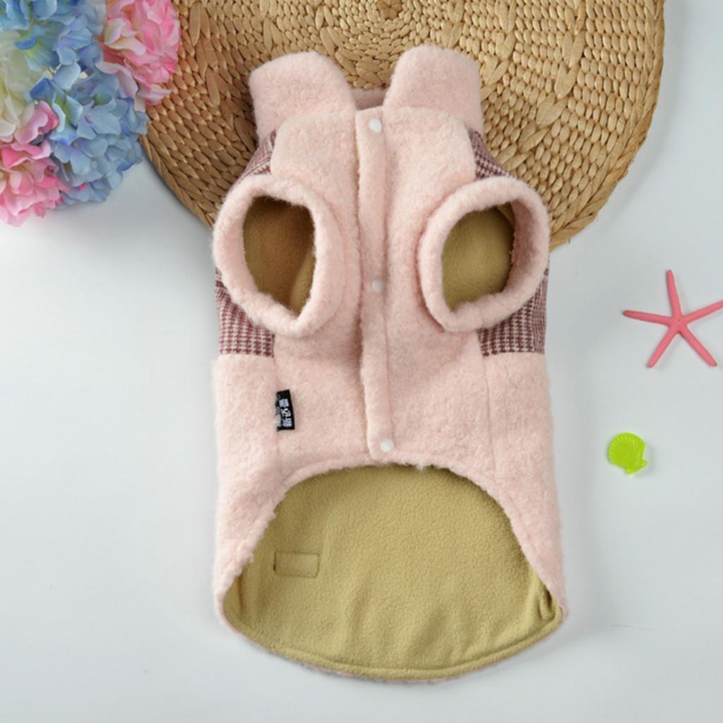 Bichon Chihuahua Puppy Dog Winter Clothes Warm Outfit Pink Clothes S