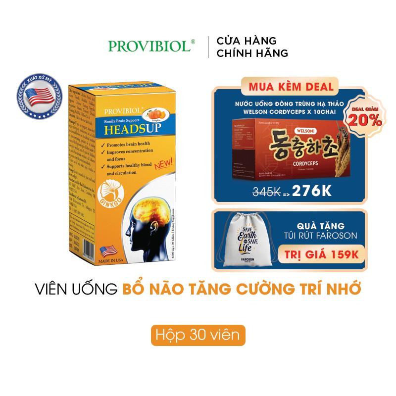 Viên Uống Bổ Não Tăng Cường Trí Nhớ Provibiol Heads Up 30 viên