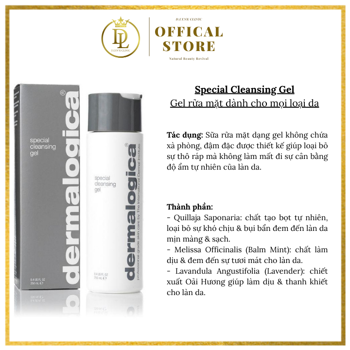 Sữa rửa mặt dạng gel Dermalogica Special Cleansing Gel 50ml - 250ml - 500ml dành cho mọi loại da