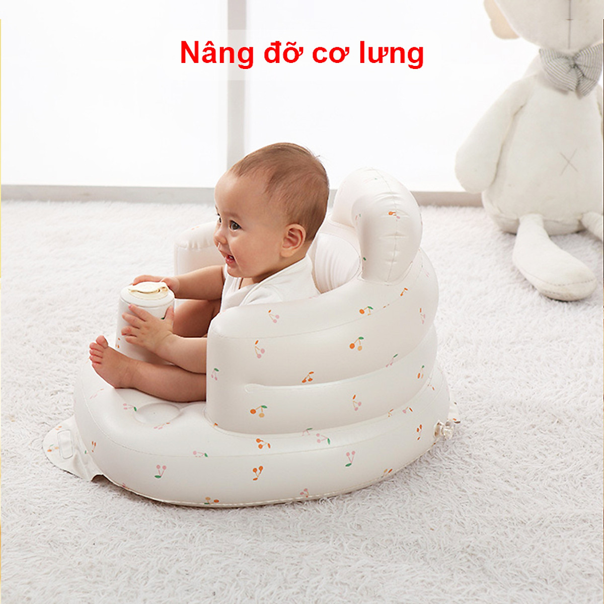 Ghế hơi tập ngồi cho bé chống ngã cao cấp, Ghế phao tập ngồi cho bé phong cách Hàn Quốc - Anh Lam Store (Màu ngẫu nhiên)