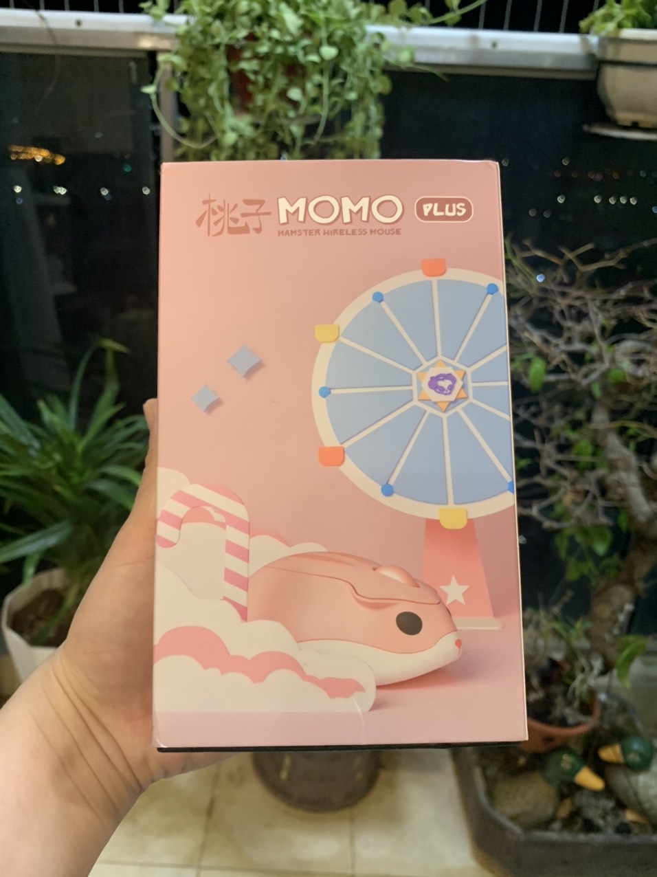 Chuột Không Dây Akko Hamster MoMo Plus 2021 Màu Hồng - Hàng Chính Hãng