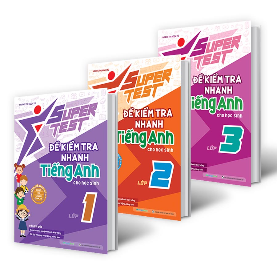 Combo Super Test - Đề kiểm tra nhanh Tiếng Anh lớp 1-2-3