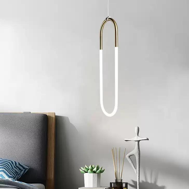 Đèn thả elip tích hợp led, đèn phòng ngủ, đèn decor