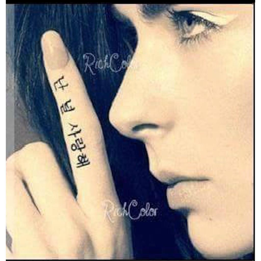 Hình xăm dán các kiểu chữ yêu 10x6cm- tặng đồng size khi mua từ 5 tấm