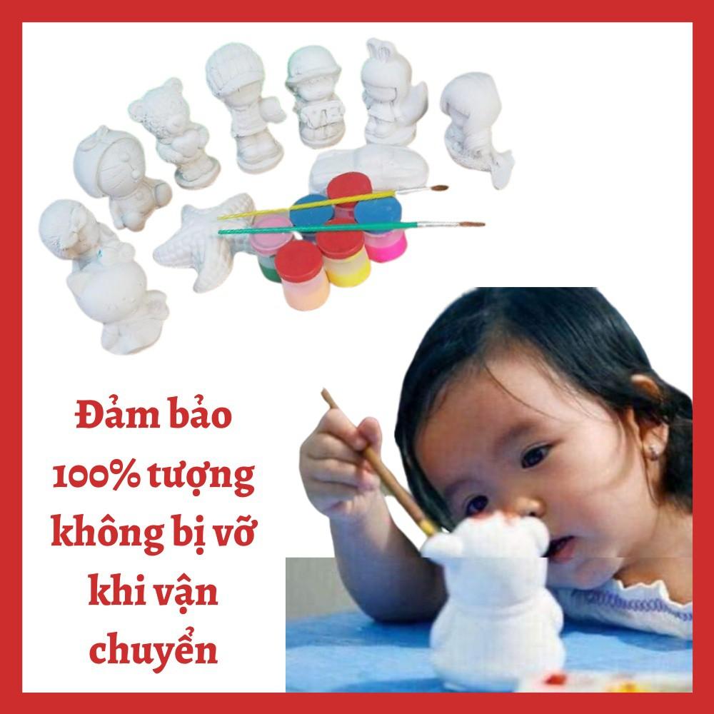 Bộ tô tượng cho bé 10 hình bằng thạch cao - Đồ chơi trẻ em - Sẵn hàng - tặng màu và bút vẽ