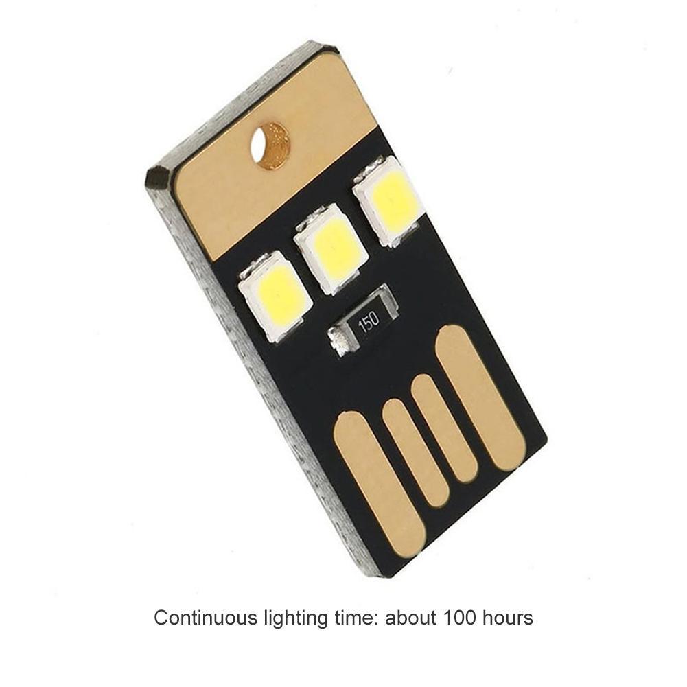 Đèn LED USB mini siêu mỏng dùng để đi cắm trại 0.2W-5V-3 Led