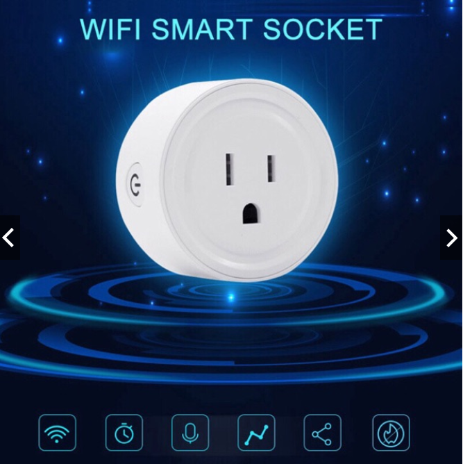 Ổ Cắm Điện Điều Khiển Qua Điện Thoại Thông Minh, App Smart Life, 100V 220V-10A; ổ cắm wifi ap t-u-a-y