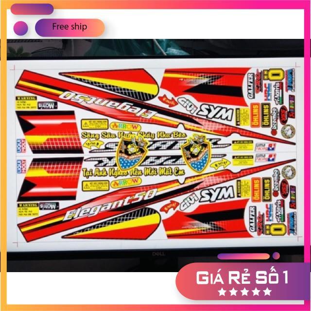 Tem rời dành cho xe elegant spark đỏ đen