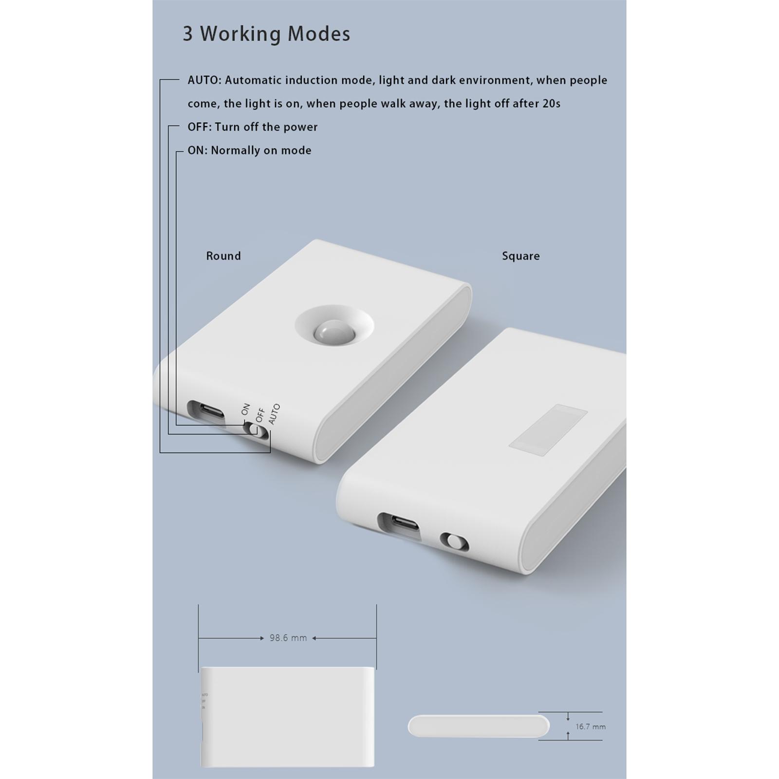 Intelligent Sensor Night Light LED Body Infrared Type-c Rechargeable Wireless Magnetic Light