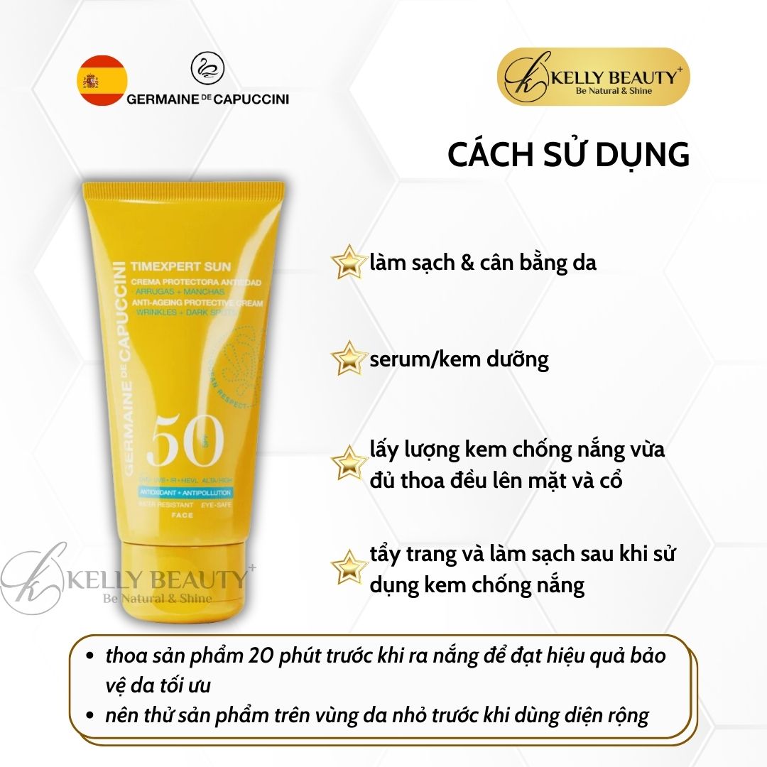 Kem Chống Nắng Sinh Học Germaine Timexpert Sun Anti-Ageing Protective Cream SPF 50 - Kelly Beauty