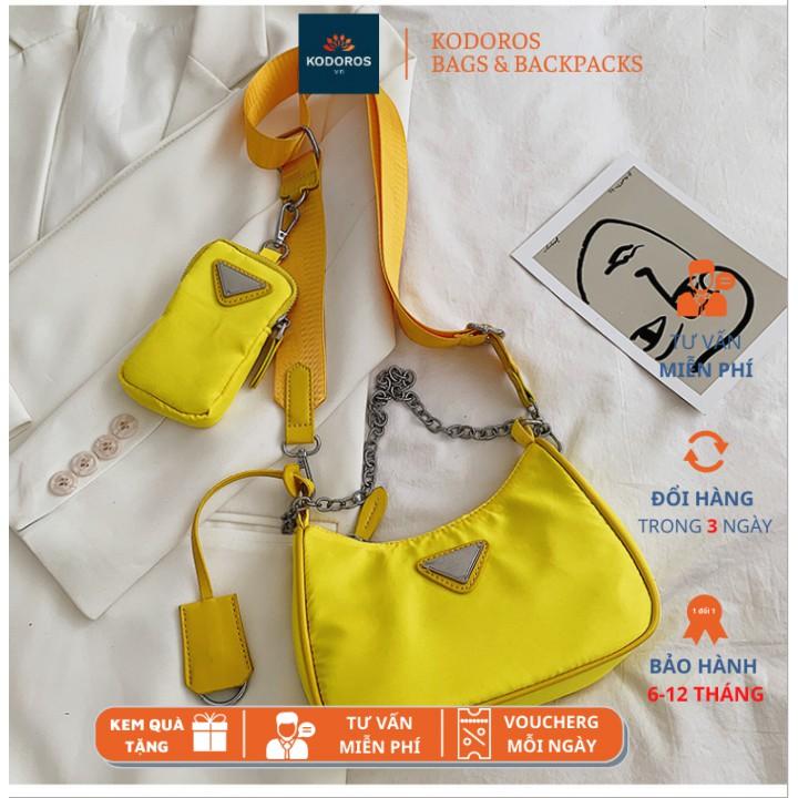Set 02 túi xách nữ đẹp, túi xách thời trang nữ tặng kèm túi nhỏ vải chống nước KDR-TDC374
