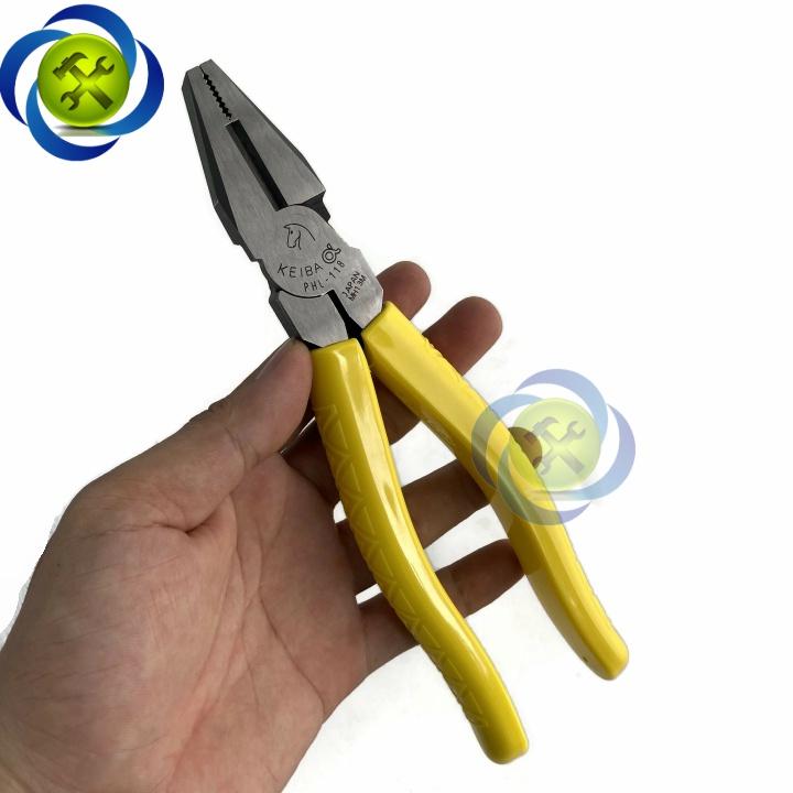 Kìm điện Keiba PHL-118 Nhật Bản dài 200mm cán vàng