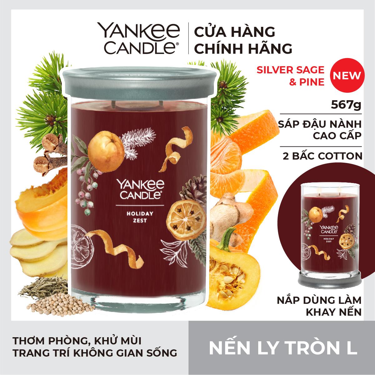 Nến ly tròn sáp đậu nành Yankee Candle size L - Holiday Zest